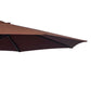 10' Deluxe Patio Umbrella, Outdoor Market Parasol, Banana Hanging Offset Sunshade with Crank, Cross Base, Coffee