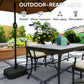 Square Patio Umbrella Base Holder, Outdoor Umbrella Stand, 17.7" L x 17.7" W x 9.8" H Black