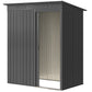 5.2' x 3.5' Outdoor Storage Shed, Easy to Assemble Metal Garden Shed, for Backyard, Lawn, Patio, Dark Grey