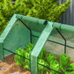 Portable Mini Greenhouse Tunnel Growing Tent Plants Flower Warm House w/ Zippered Roll-up Doors, Green