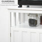 Sideboard Buffet Server Storage Cabinet Console Table with 2 Doors and Adjustable Shelves for Kitchen & Dining Room, White