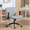Criss Cross Chair with Flip-up Armrests, Wheels, Wide Office Chair with Adjustable Height, Tilting, Grey