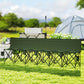 6 Seat Folding Camping Chair with Cup Holder and Carrying Case for Camping, Picnic, Sports Events, Dark Grey - Dark Green