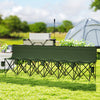 6 Seat Folding Camping Chair with Cup Holder and Carrying Case for Camping, Picnic, Sports Events, Dark Green