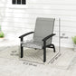 Outdoor Adirondack Chair Muskoka Chair with Aluminum Frame, Mesh Seat, High Back for Garden, Deck, Dark Grey
