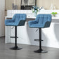 Swivel Barstools Set of 2 Adjustable Bar Stools with Footrest Armrests and PU Leather Back for Dining Room Dark Blue