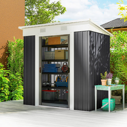 6' x 4' Garden Shed with Lockable Sliding Doors and Vents