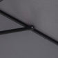 8.5FT Grey Round Garden Parasol with 6 Ribs & Crank Handle