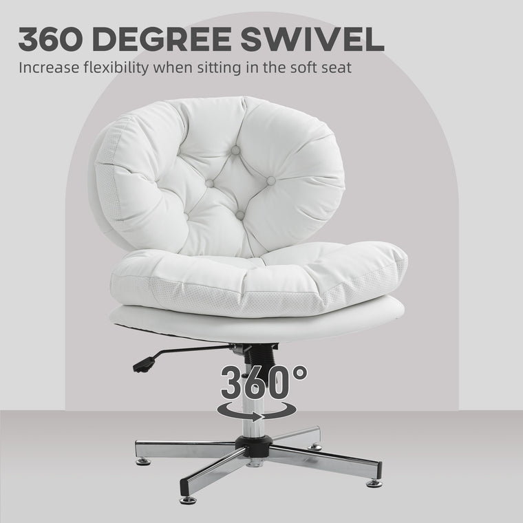 Armless Office Chair with Adjustable Height