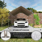 10' x 20' Carport Heavy Duty Galvanized Car Canopy with Included Anchor Kit, 3 Reinforced Steel Cables, Khaki