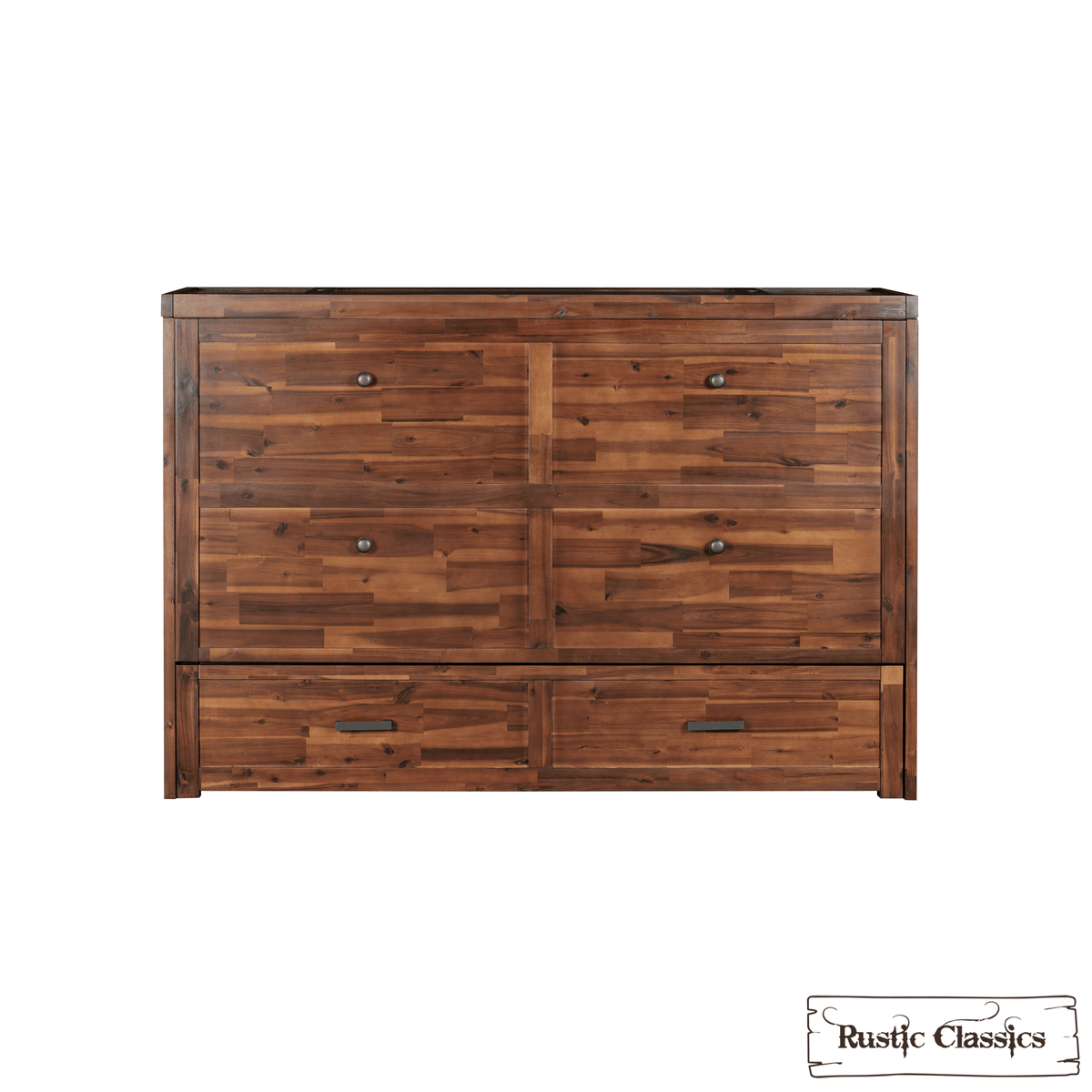 Stow King cabinet bed in Cherry, closed, front view