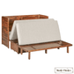 Stow King cabinet bed in Cherry, mattress folded on the frame