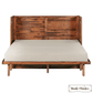 Stow King cabinet bed in Cherry, open with mattress