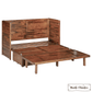 Stow King cabinet bed in Cherry, bed frame unfolded