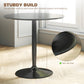 Round Dining Table for 2 with Steel Base