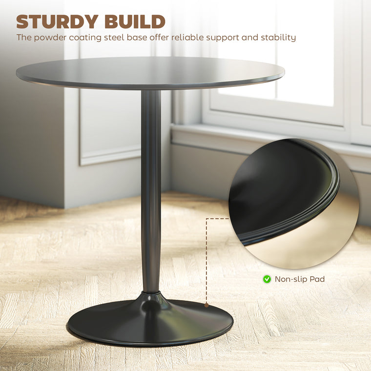 Round Dining Table for 2 with Steel Base