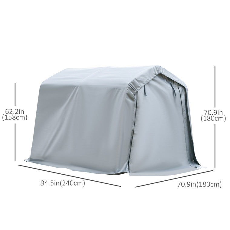 8' x 6' Carport with Roll-Up Door