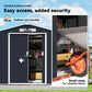 7' x 4' x 6' Garden Storage Shed Outdoor Patio Metal Tool Storage House w/ Foundation Kit and Double Doors Dark Grey