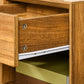 Bedside Table for Bedroom, Nightstand with Drawer and Shelf, Modern Side End Table, Walnut Brown