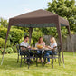 8' x 8' Pop Up Canopy, Outdoor Folding Tent, Portable Party Tent with Carrying Bag for Camping, Party, Picnic, Coffee