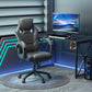 Racing Gaming Chair Office Chair Computer Desk Gamer Chair with Swivel Wheels, Padded Headrest, Tilt Function, Black