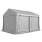 Portable Shed, Outdoor Storage Shed Tent with Roll-up Zipper Door and Removable Sidewalls, Light Grey