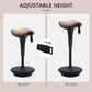 Swivel Standing Desk Chair, Adjustable Active Ergonomic Standing Stool, Backless Wobble Stool Chair, Brown