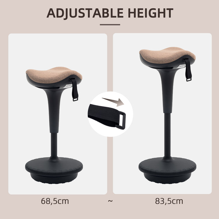 Adjustable Swivel Standing Desk Wobble Stool