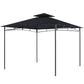 10' x 10' Gazebo, Soft Top Outdoor Gazebo with 2-Tier Roof, Metal Frame, Navy Blue