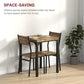 Dining Table Set for 2, 3 Piece Kitchen Table and Chairs with Metal Legs for Small Spaces, Rustic Brown