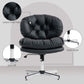 Computer Desk Chair, Armless Office Chair with Wide Padded Seat and Adjustable Height, Black