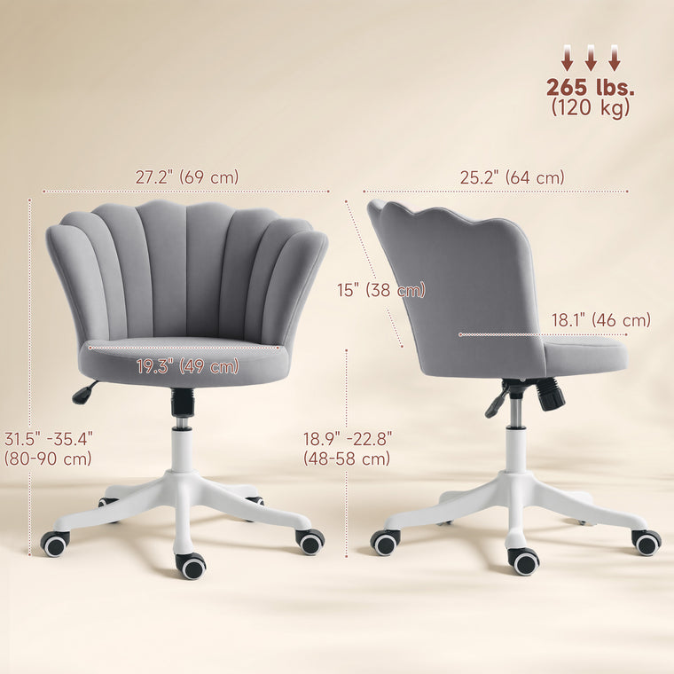 Armless Swivel Office Chair with Tilt