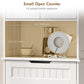 Kitchen Buffet with Hutch, 68" Tall Kitchen Pantry Cabinet with Small Open Counter, 4 Doors, Drawer, White