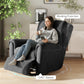 Power Recliner Chair, Fabric Upholstered Recliner Chair with USB Ports, Swivel and Rocking Function, Footrest, Black