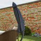 11FT Patio Umbrella, Cantilever Umbrella with 8 Ribs, 360° Rotation, Easy Adjustment for Garden, Deck, UPF 50+, Grey