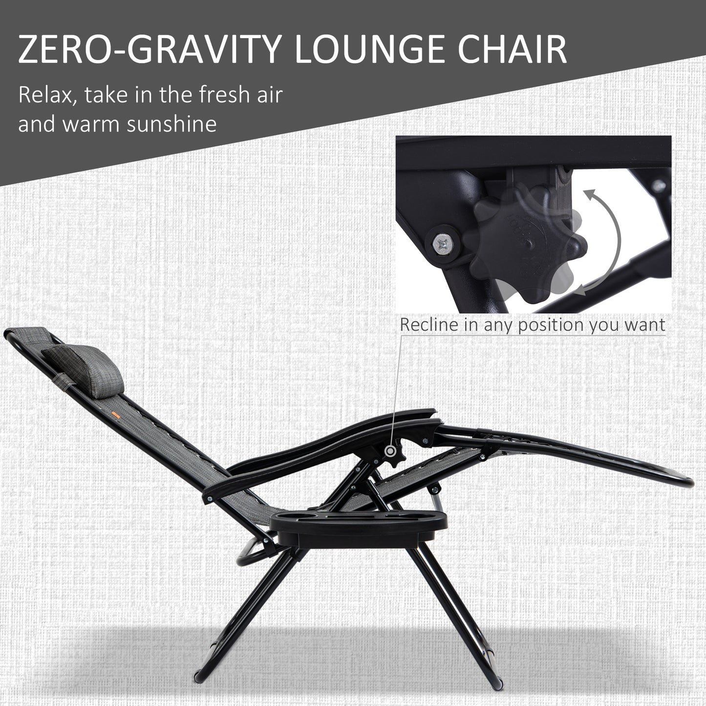 Zero Gravity Chair Set of 2 Patio Chair with Side Table Cupholders and Pillows for Pool, Backyard, Lawn, Beach, Red