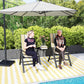 Outdoor Wicker Chairs Set of 2 with 5-Position Adjustable Backrest, Armrest, Steel Frame, Orange