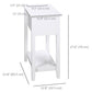Flip Top End Table, Side Table with Storage Shelf and Cable Management, Narrow Nightstand for Living Room, Bedroom, White