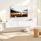 Floating TV Stand for TVs up to 75 Inch, 70.9" TV Cabinet, Entertainment Center with 2 Flip Doors, High Gloss White