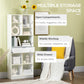 Tall Bookshelf with Drawer, Freestanding Bookcase for Bedroom, Living Room, Home Office, White