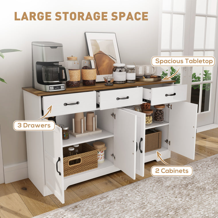 Sideboard Buffet Cabinet with 3 Drawers