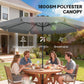 10 ft Patio Umbrella with Push Button Tilt and Crank, Outdoor Market Table Umbrella Parasol, Dark Grey