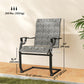 C Spring Motion Patio Chairs Set of 2 with Curved High Backrest, Armrest, All Weather Breathable Fabric, Metal Frame