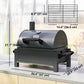 Tabletop Charcoal Smoker, Portable BBQ with Ash Catcher and Thermometer for Backyard, Camping, Picnic, Black