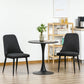 Modern Dining Chair Set of 2, Fabric Upholstered Side Chairs for Kitchen Living Room with Metal Legs, Black