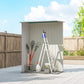 5 x 3ft Outdoor Storage Shed Metal Garden Shed Cabanon with Sloped Roof, Lockable Door for Tool, Green