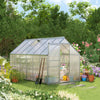 6' x 12' x 6.5' Clear Polycarbonate Greenhouse with Roof Vent