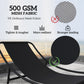 Outdoor Patio Rocking Chair with Cushion, Steel Frame Balcony Chair with Mesh Deep Seat for Porch, Garden, Grey