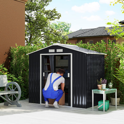 7' x 4' x 6' Metal Garden Shed with Double Doors