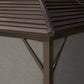 10x13 Hardtop Gazebo Aluminum Outdoor Canopy with Mesh Nettings Curtains Dark Grey